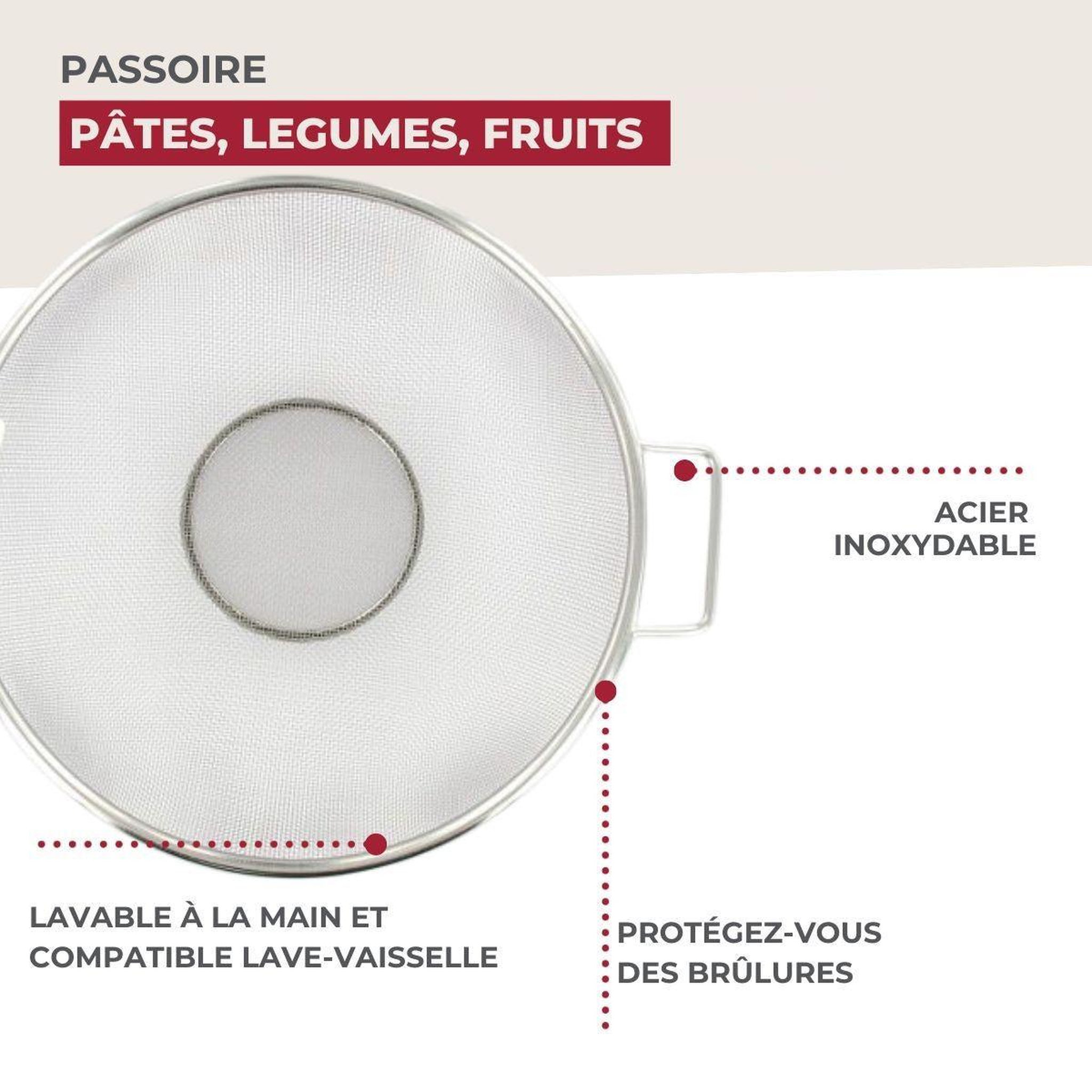 Voir la diapositive 3 : Fackelmann Passoire tamis 20 cm fackelmann