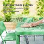 Voir la diapositive 5 : OUTSUNNY Salon de jardin - ensemble déjeuner 6 places 7 pièces - table et 6 chaises empilables - acier thermolaqué vert