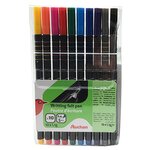 AUCHAN Pochette de 10 feutres d'écriture pointe fine 0.4mm - assortiment fantaisie