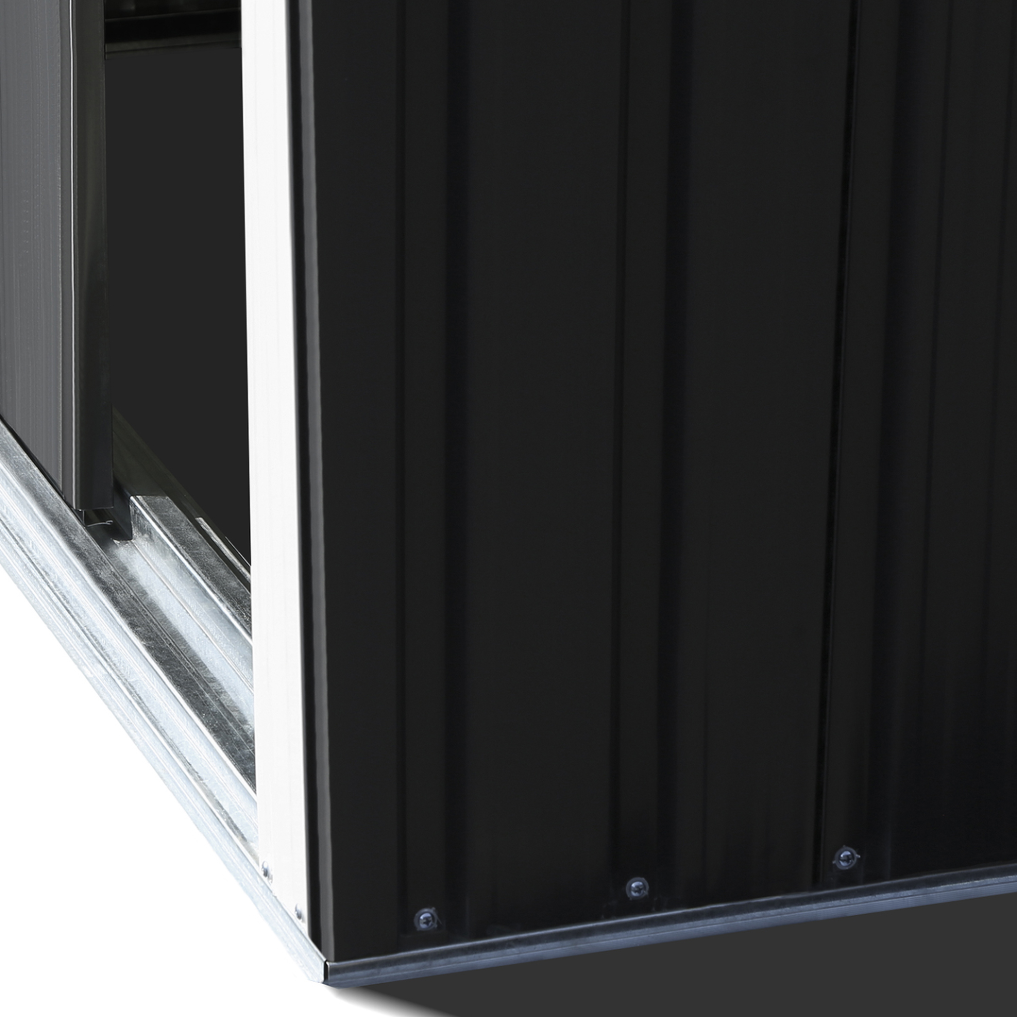 Voir la diapositive 3 : ID MARKET Abri de jardin 1,3 m² gris en acier galvanisé
