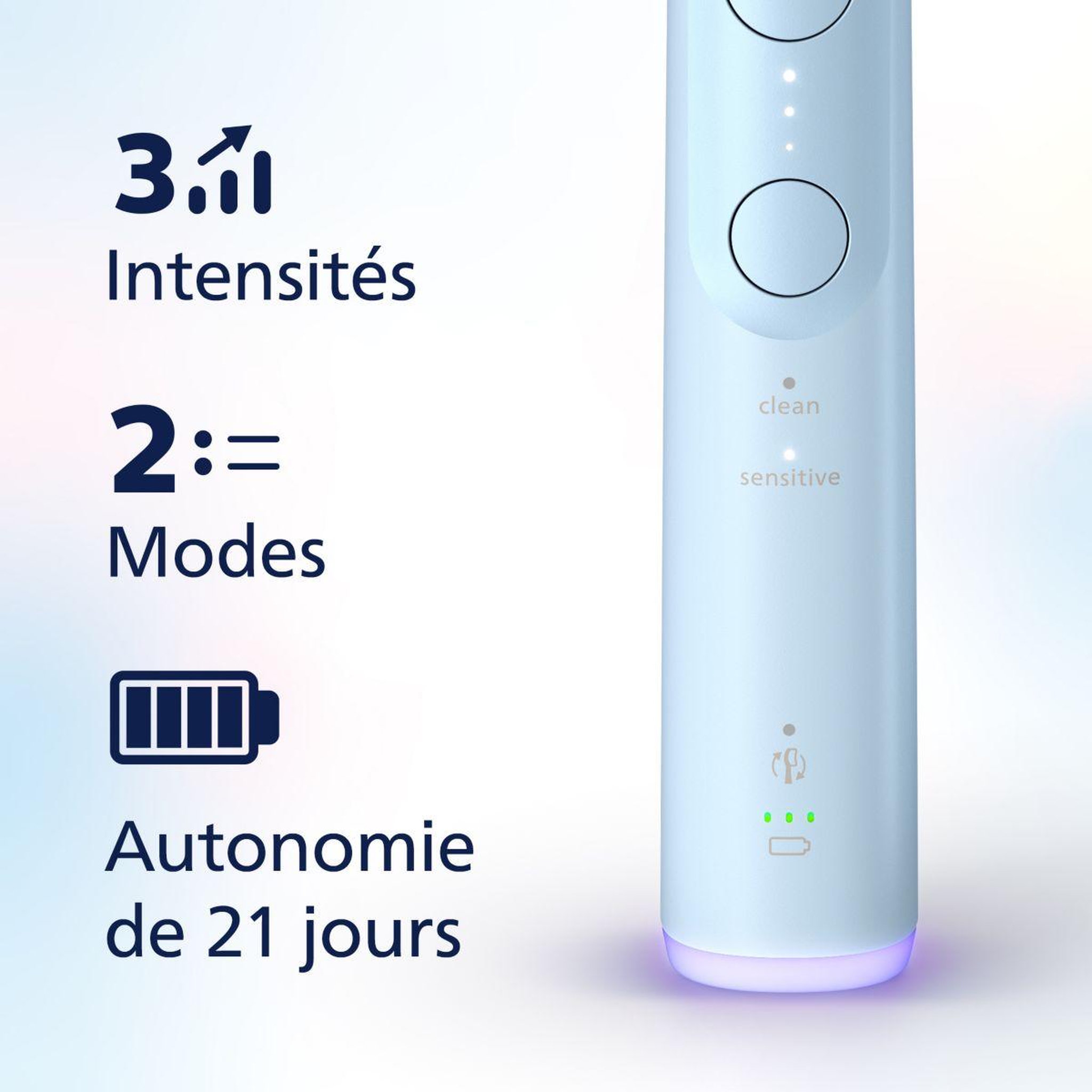 Voir la diapositive 4 : Philips Brosse à dents électrique Sonicare 6100 series HX7406/02