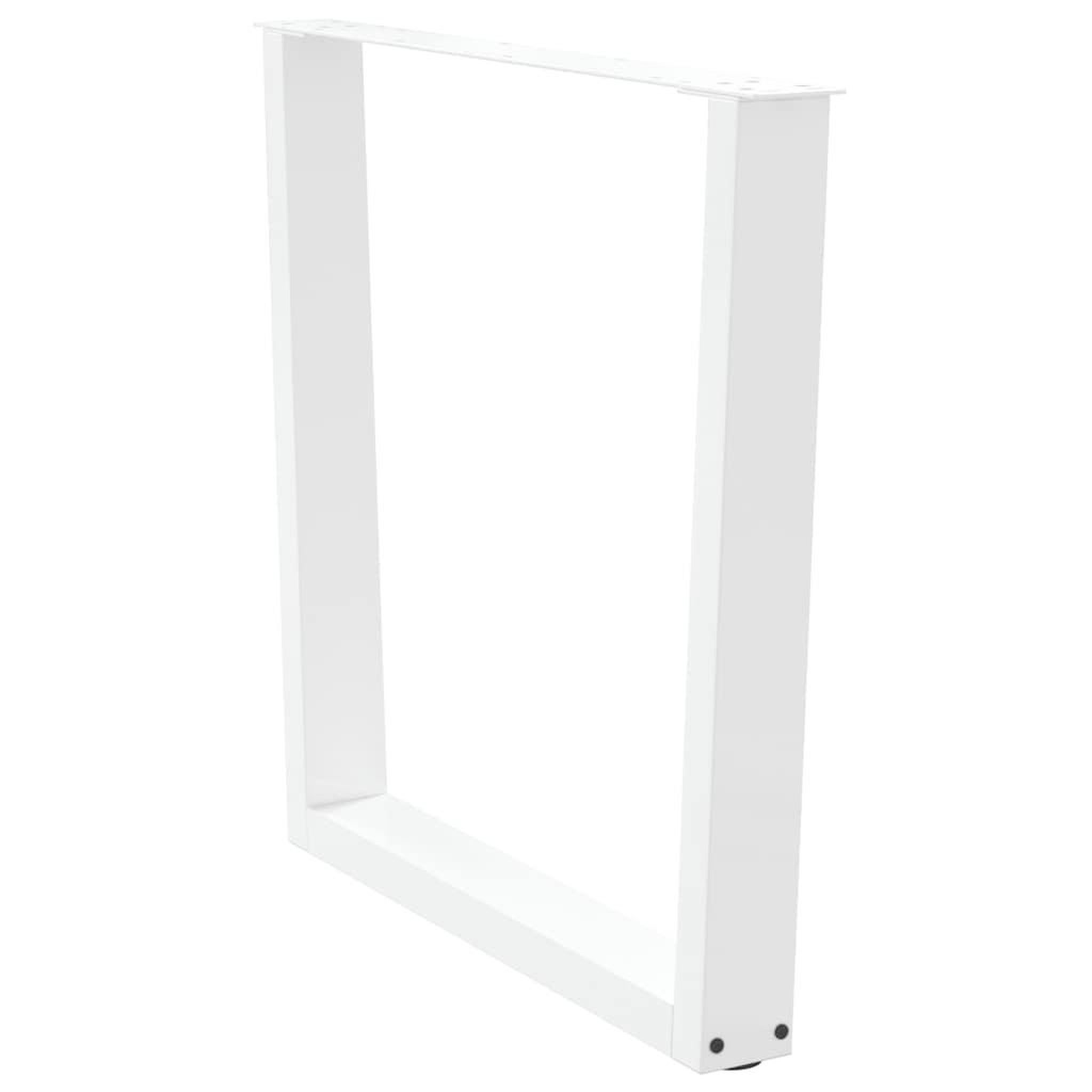 Voir la diapositive 4 : VIDAXL Pieds de table a manger forme de V 2 pcs blanc 80x(72-73,3) cm