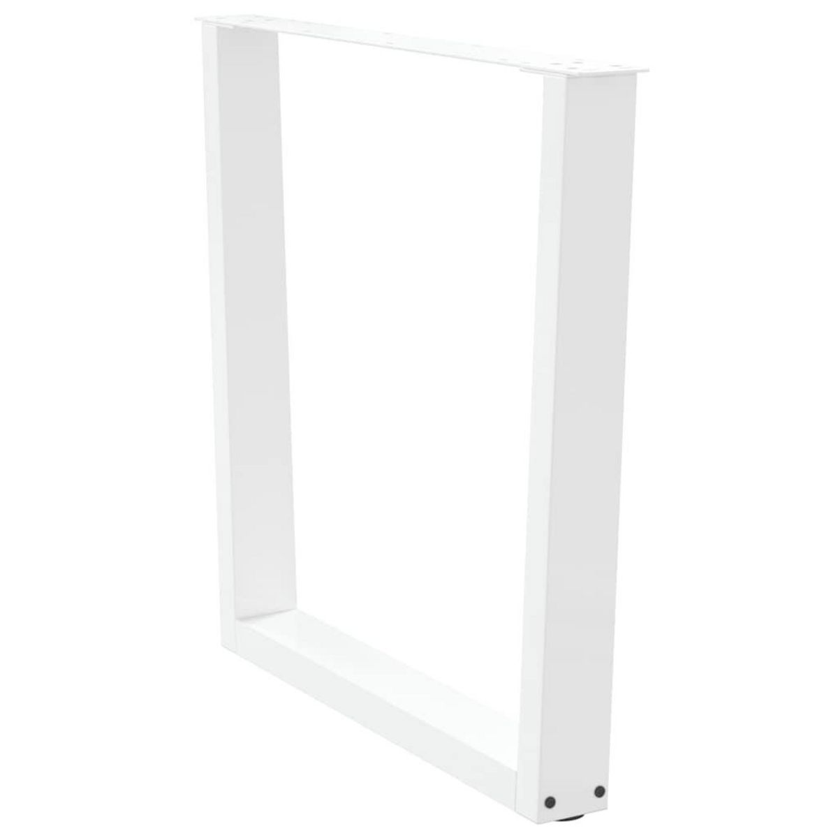 VIDAXL Pieds de table a manger forme de V 2 pcs blanc 80x(72-73,3) cm