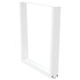 Voir la diapositive 4 : VIDAXL Pieds de table a manger forme de V 2 pcs blanc 80x(72-73,3) cm