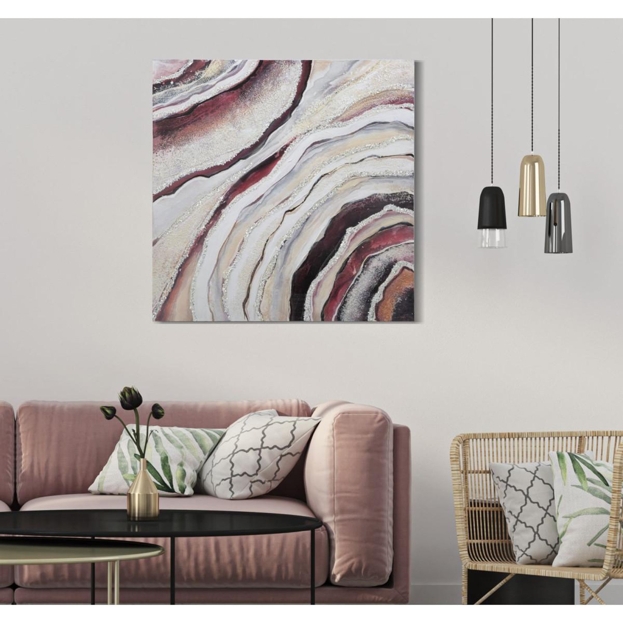 Voir la diapositive 5 : Paris Prix Toile peinture déco  redy  80x80cm multicolore