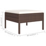 Voir la diapositive 6 : VIDAXL Salon de jardin 8 pcs avec coussins resine tressee marron