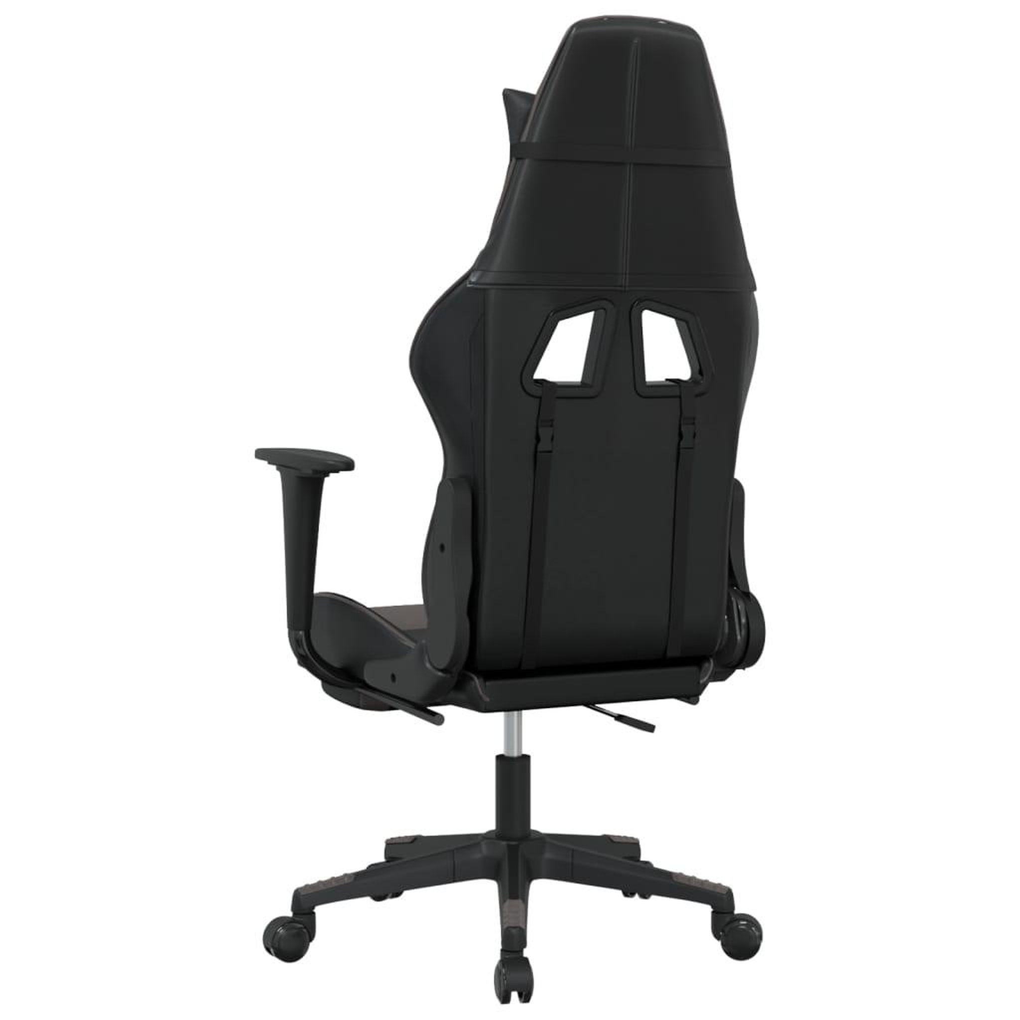 Voir la diapositive 5 : VIDAXL Chaise de jeu avec repose-pied Noir et gris Similicuir