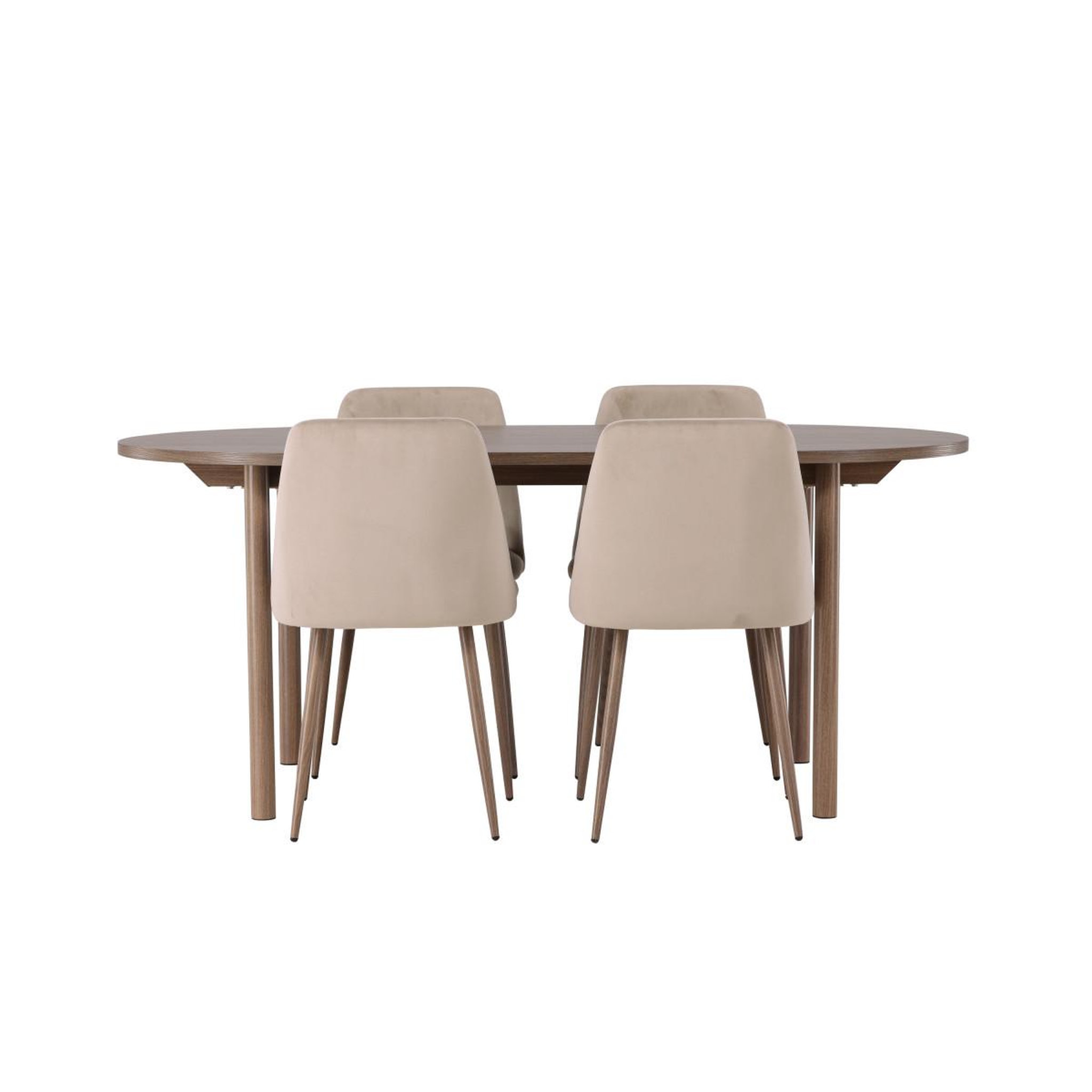 Voir la diapositive 2 : Paris Prix Ensemble table à manger & 4 chaises  andy & night  180cm naturel & beige