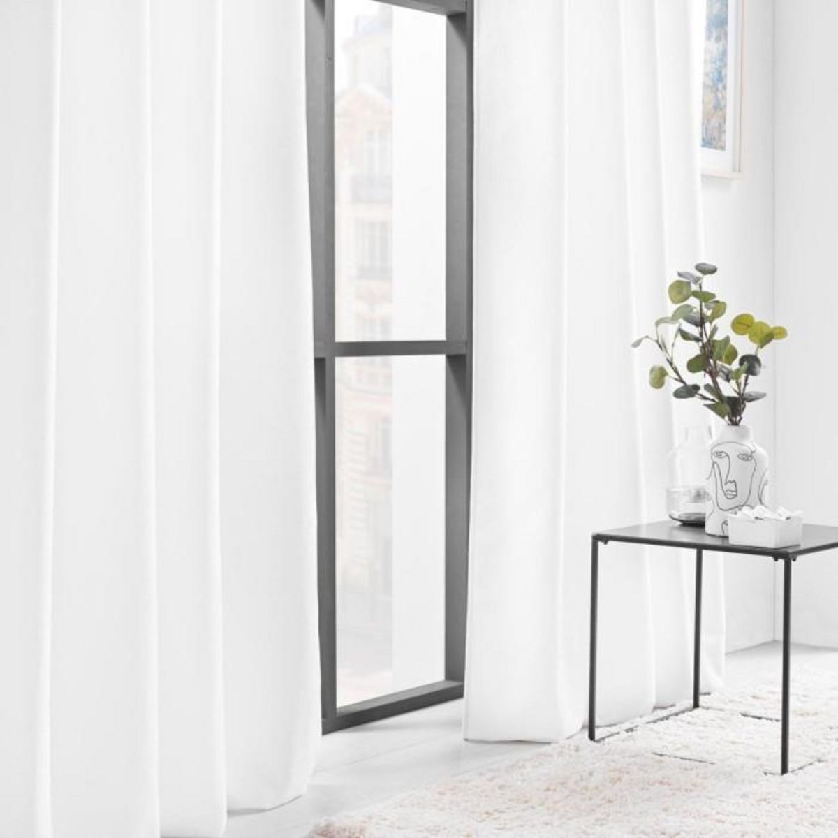 Paris Prix Rideau à Œillets en Velours  Verra  140x260cm Blanc