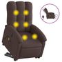 Voir la diapositive 2 : VIDAXL Fauteuil inclinable de massage electrique Marron fonce Tissu