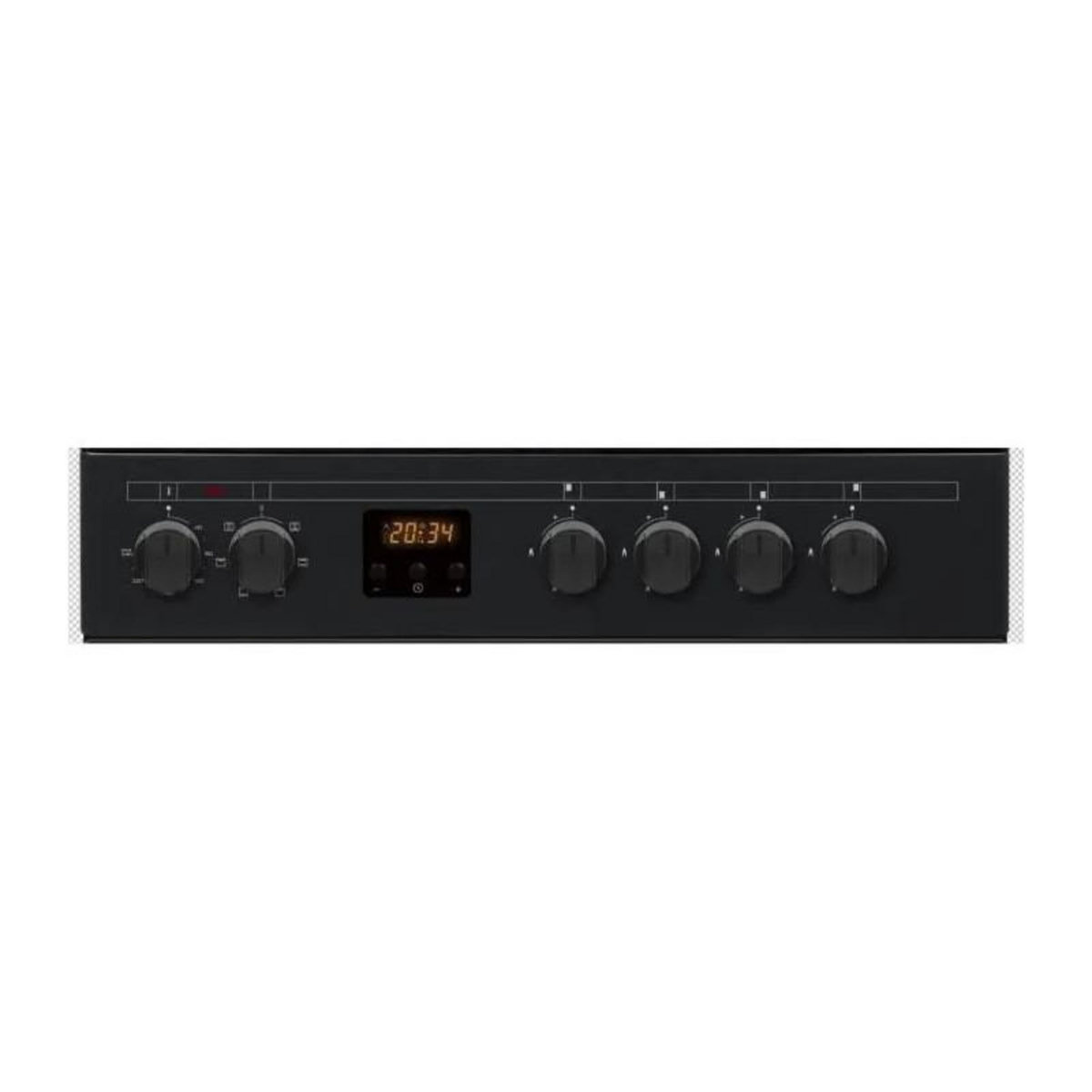 CONTINENTAL EDISON Cuisiniere gaz CONTINENTAL EDISON CECG60FCB1 - 4 feux - L59,8 x P61 xH83cm- Noir