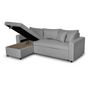 Voir la diapositive 4 : Canapé d'angle réversible convertible avec coffre en tissu ou velours GERALDINE 