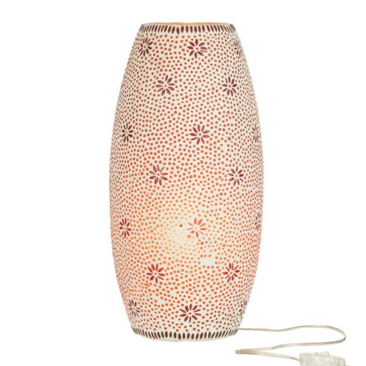 Paris Prix Lampe à Poser en Verre  Bram  42cm Rouge