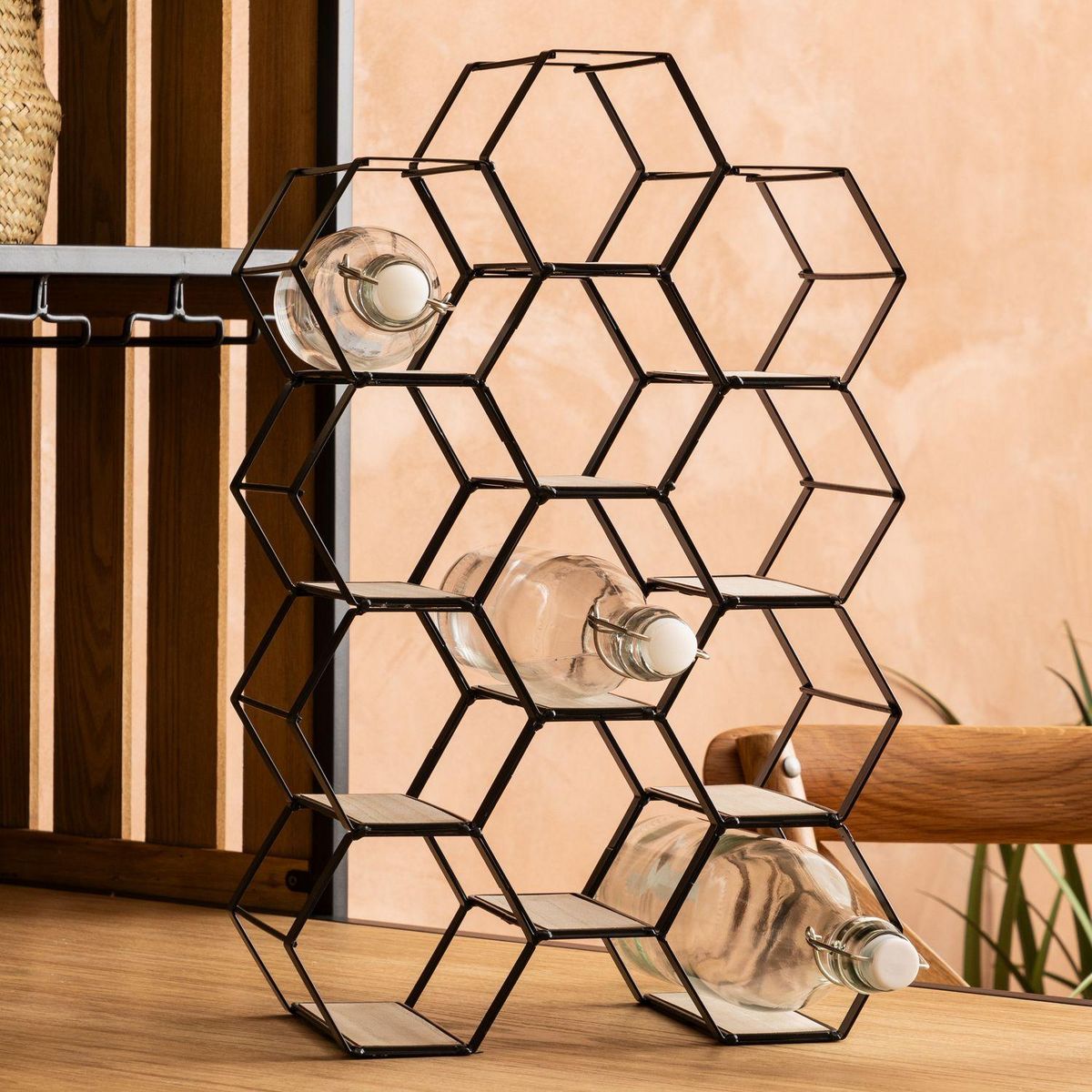 ATMOSPHERA Porte-bouteilles 12 bouteilles en métal ARTY - Noir