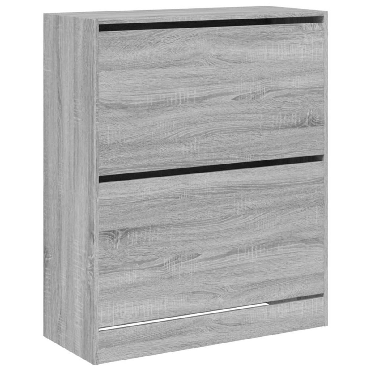 VIDAXL Armoire a chaussures sonoma gris 80x34x96,5cm bois d'ingenierie