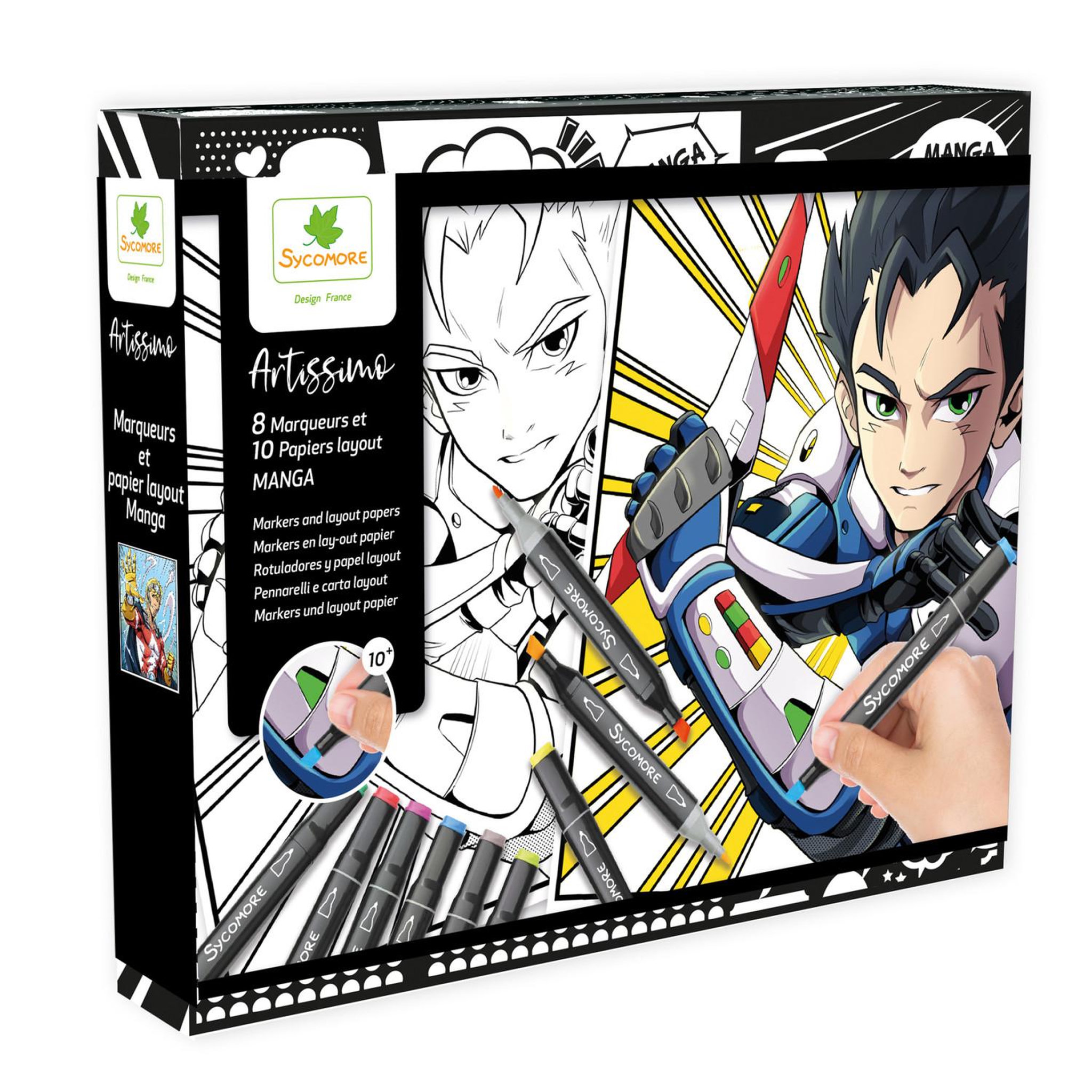 Voir la diapositive 2 : Au Sycomore Artissimo - gm layout et marqueurs – manga garcon