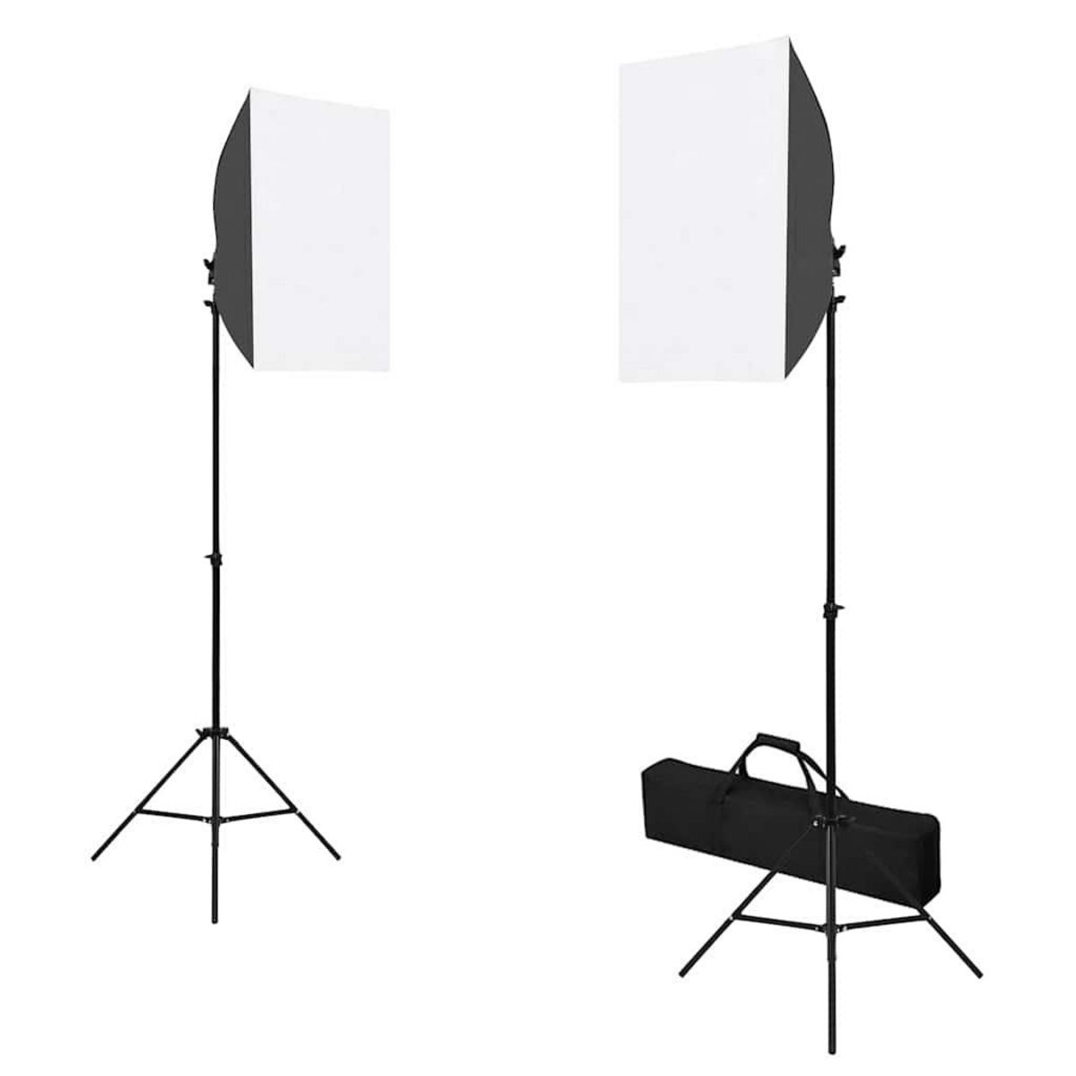 VIDAXL Kit de studio photo boîtes a lumiere toile de fond reflecteur