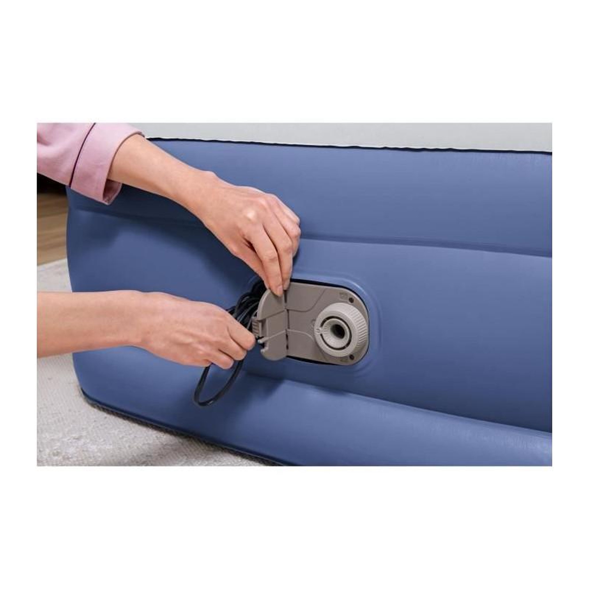 Voir la diapositive 5 : BESTWAY Lit gonflable - BESTWAY - 67628 - 1 place - 191 x 97 x 46 cm, pompe électrique intégrée, cadre de lit