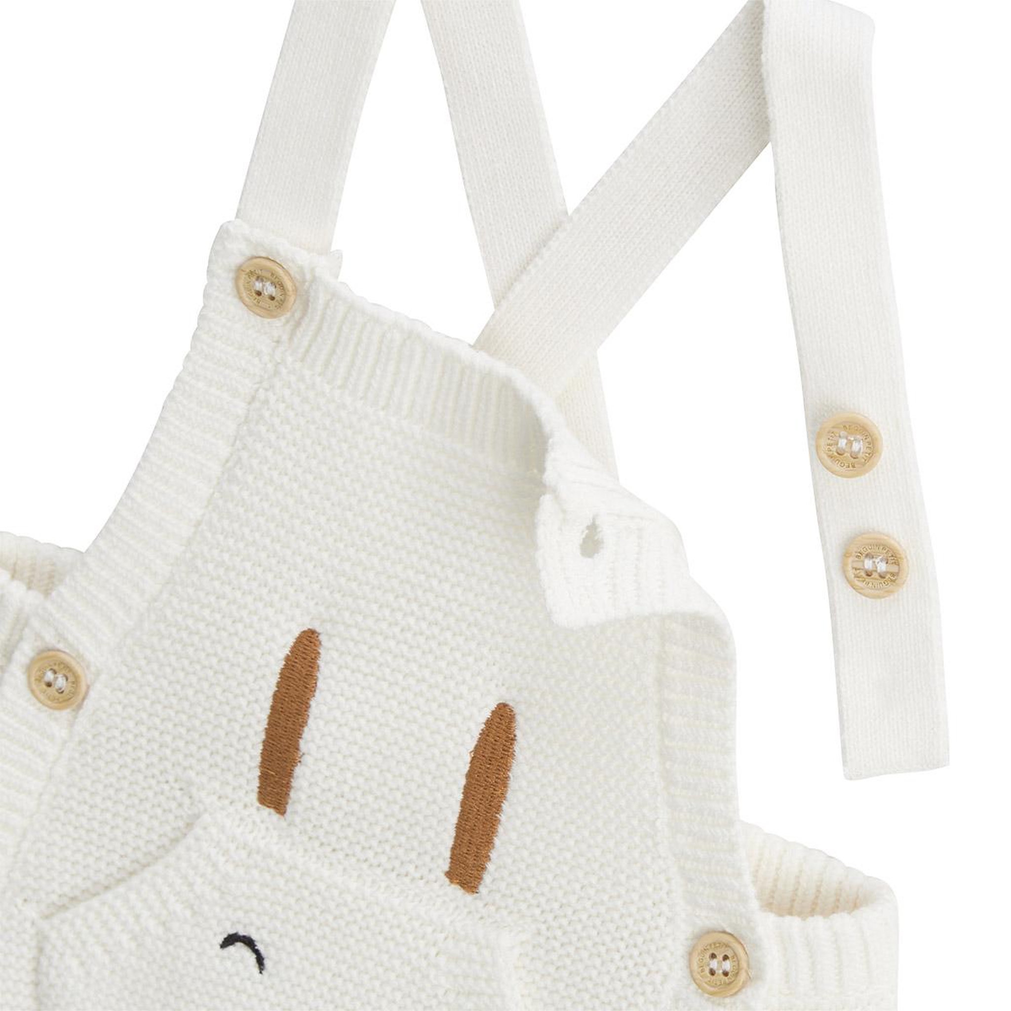 Voir la diapositive 3 : Petit Béguin Salopette bébé en tricot Hello Baby