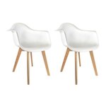 Paris Prix Lot de 2 Chaises Scandinave Enfant  Coque  42cm Blanc