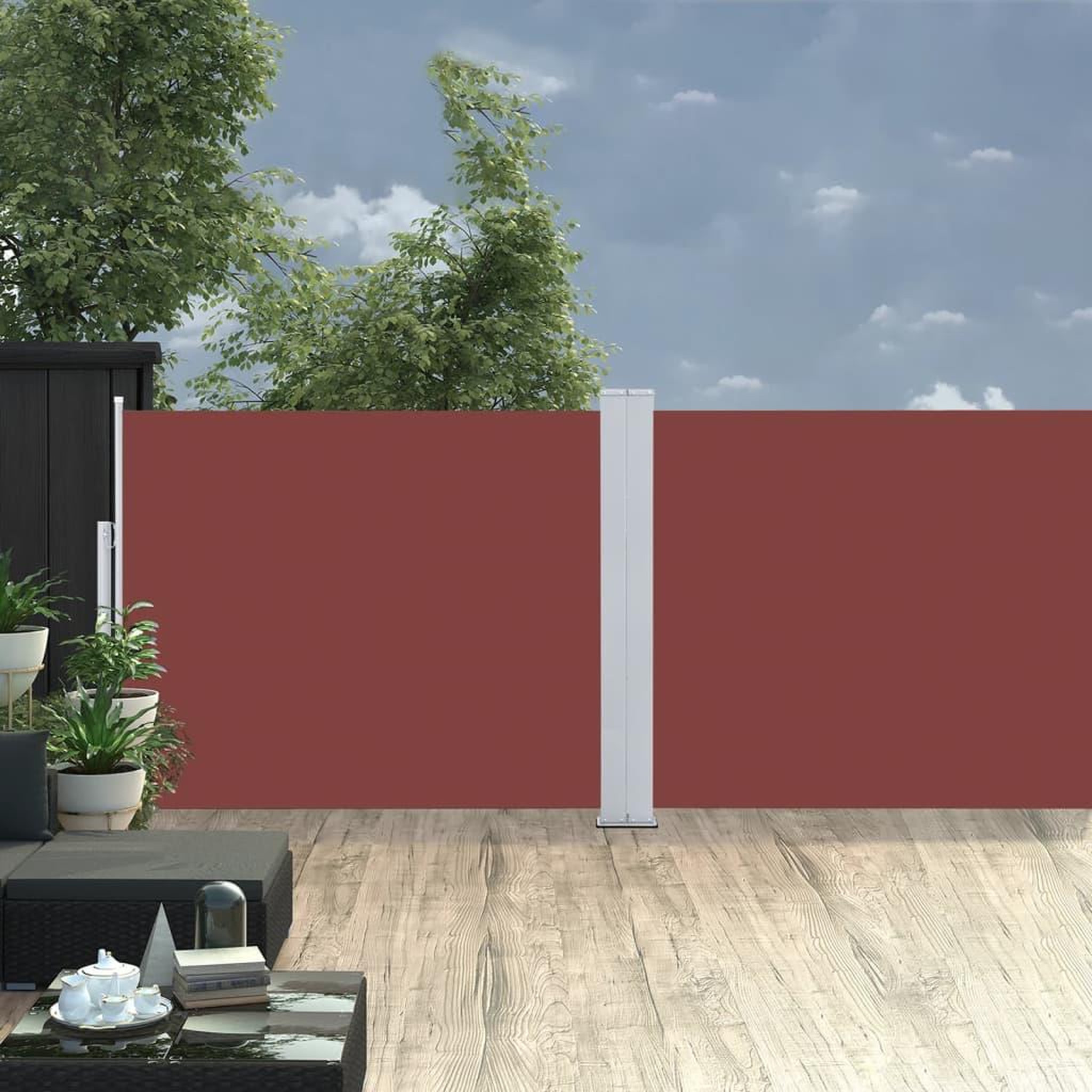 Voir la diapositive 1 : VIDAXL Auvent lateral retractable Marron 140 x 1000 cm