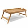 Plateau de lit en bois bambou table laque 50x30x21cm