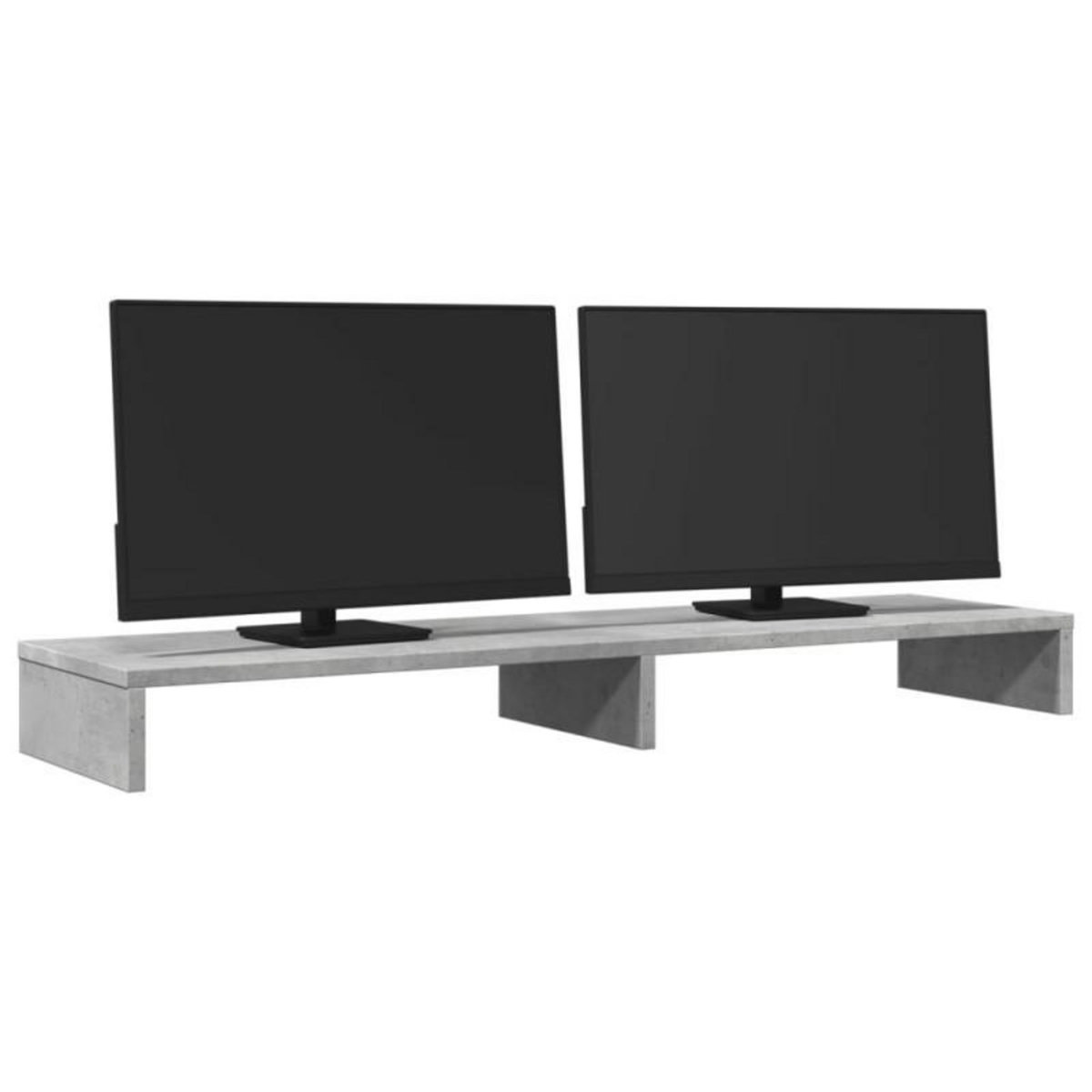 VIDAXL Support de moniteur gris béton 100x27x10 cm bois d ingénierie