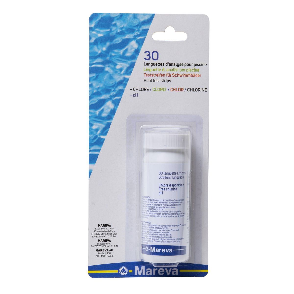 Mareva Languette d'analyse PH-CL 30 pcs