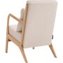 Voir la diapositive 4 : Habitat et Jardin Fauteuil  Clinton  en bois style scandinave - Lin - Beige