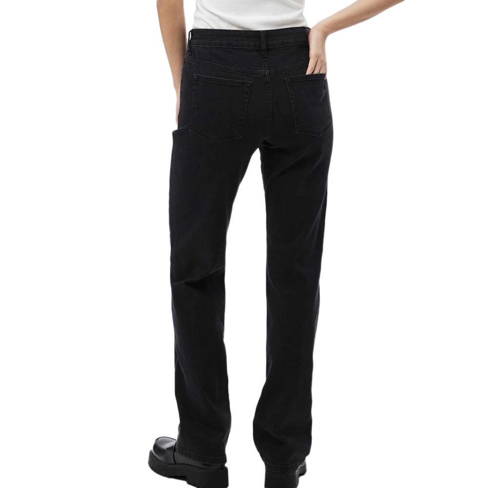 Voir la diapositive 2 : Pieces Jean Droit Noir Femme Pieces Kelly