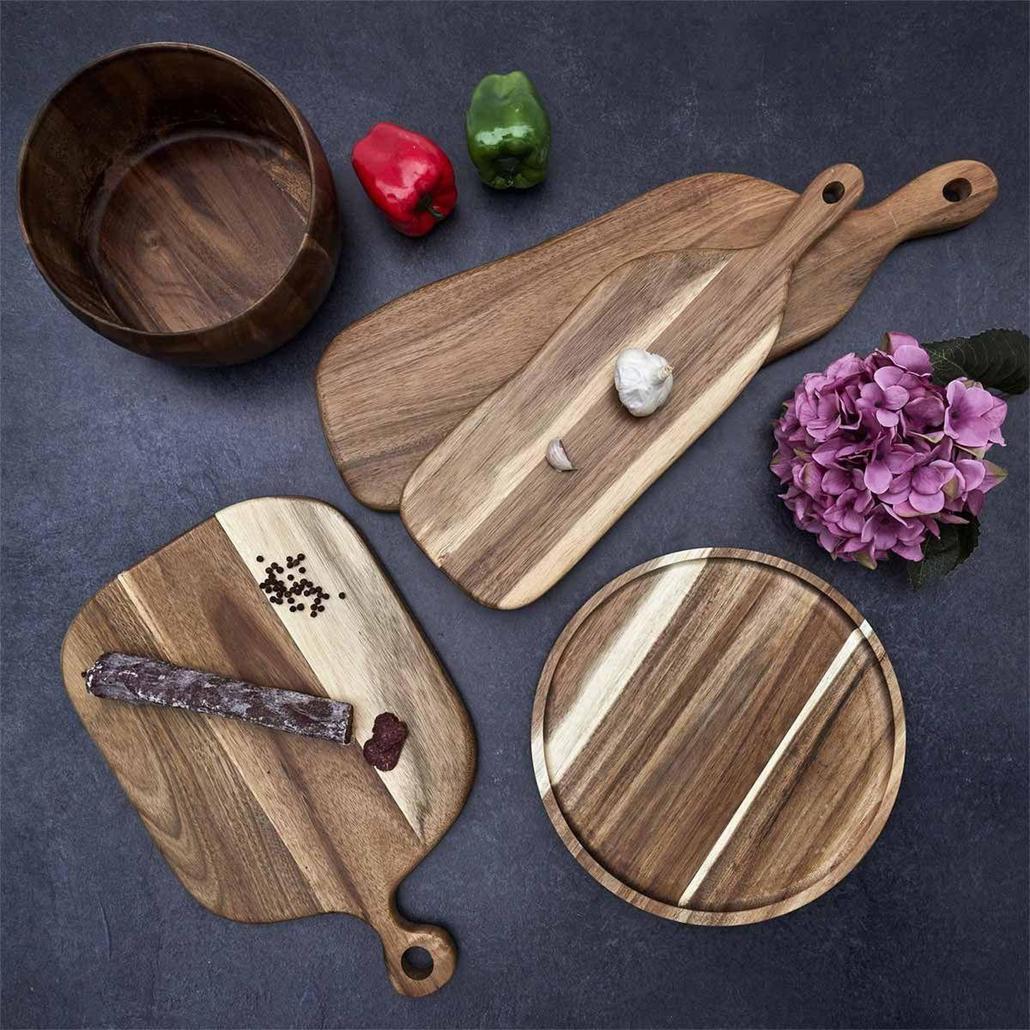 Voir la diapositive 5 : The Home Deco Factory Planche de Présentation  Acacia  45cm Marron