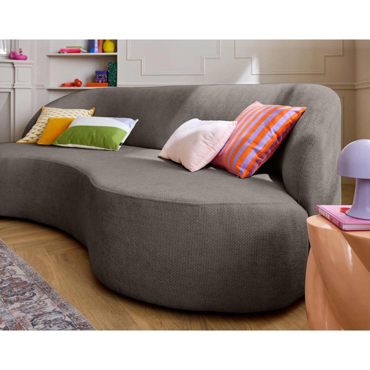 LISA DESIGN Polaris - canapé 3 places - en velours texturé