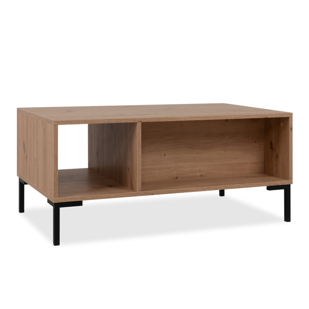 CONCEPT USINE Table basse en bois avec rangements NAVI