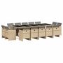 Voir la diapositive 2 : VIDAXL Ensemble a manger de jardin et coussins 15 pcs melange beige