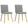 Voir la diapositive 1 : VIDAXL Chaises a manger lot de 2 gris clair tissu