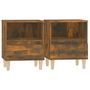 Voir la diapositive 2 : VIDAXL Tables de chevet 2 pcs Chene fume 40x35x50 cm