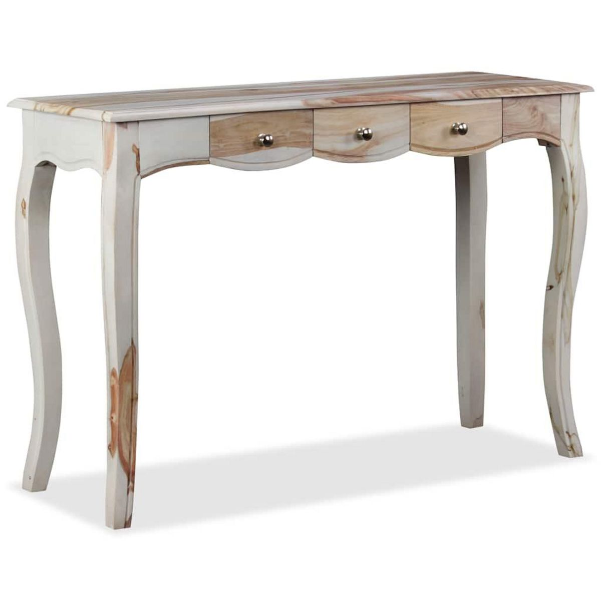 VIDAXL Table console et 3 tiroirs Bois massif 110x40x76 cm
