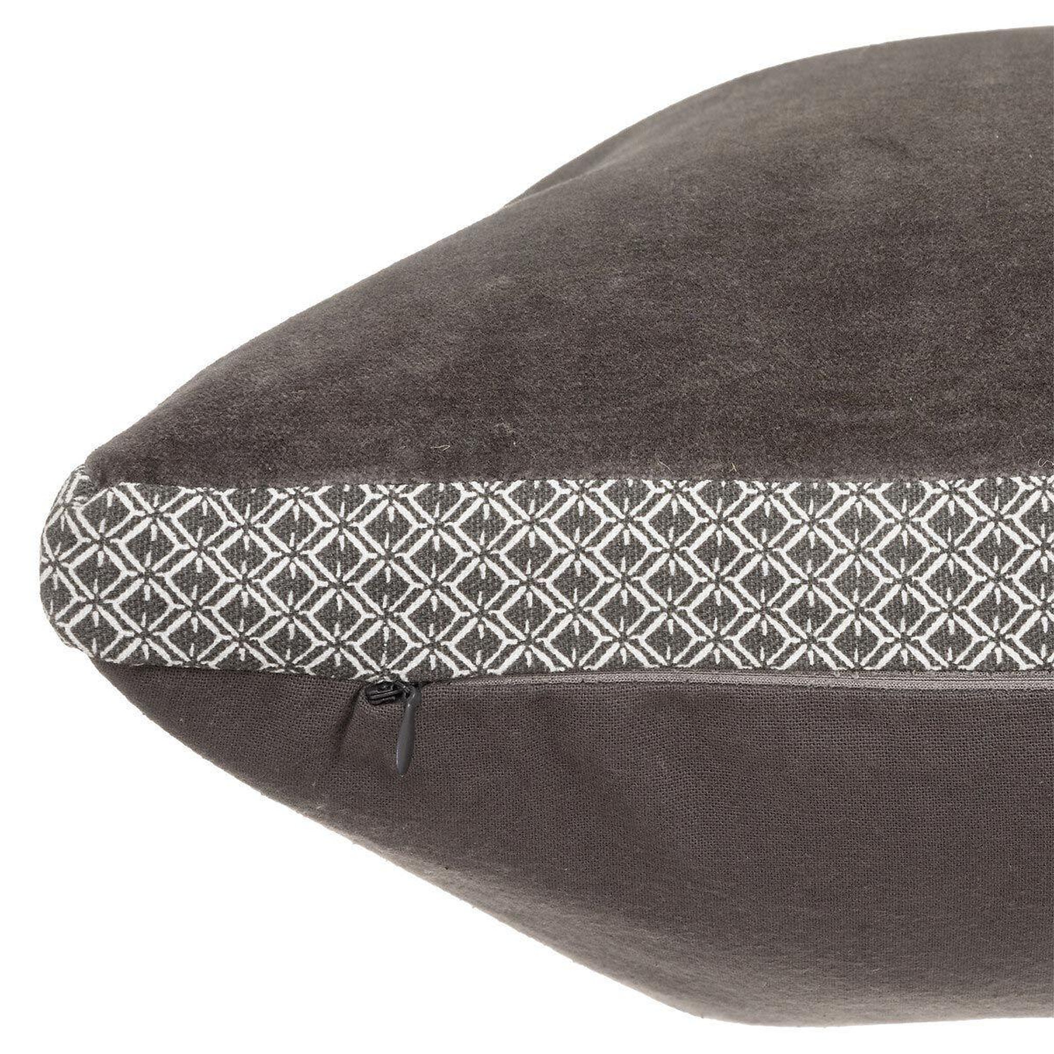 Voir la diapositive 2 : ATMOSPHERA Coussin déco déhoussable  otto  55x55cm gris