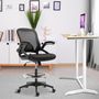 Voir la diapositive 2 : HOMCOM Fauteuil de bureau chaise de bureau assise haute réglable dim. 64L x 60l x 106-126H cm pivotant 360° maille respirante noir