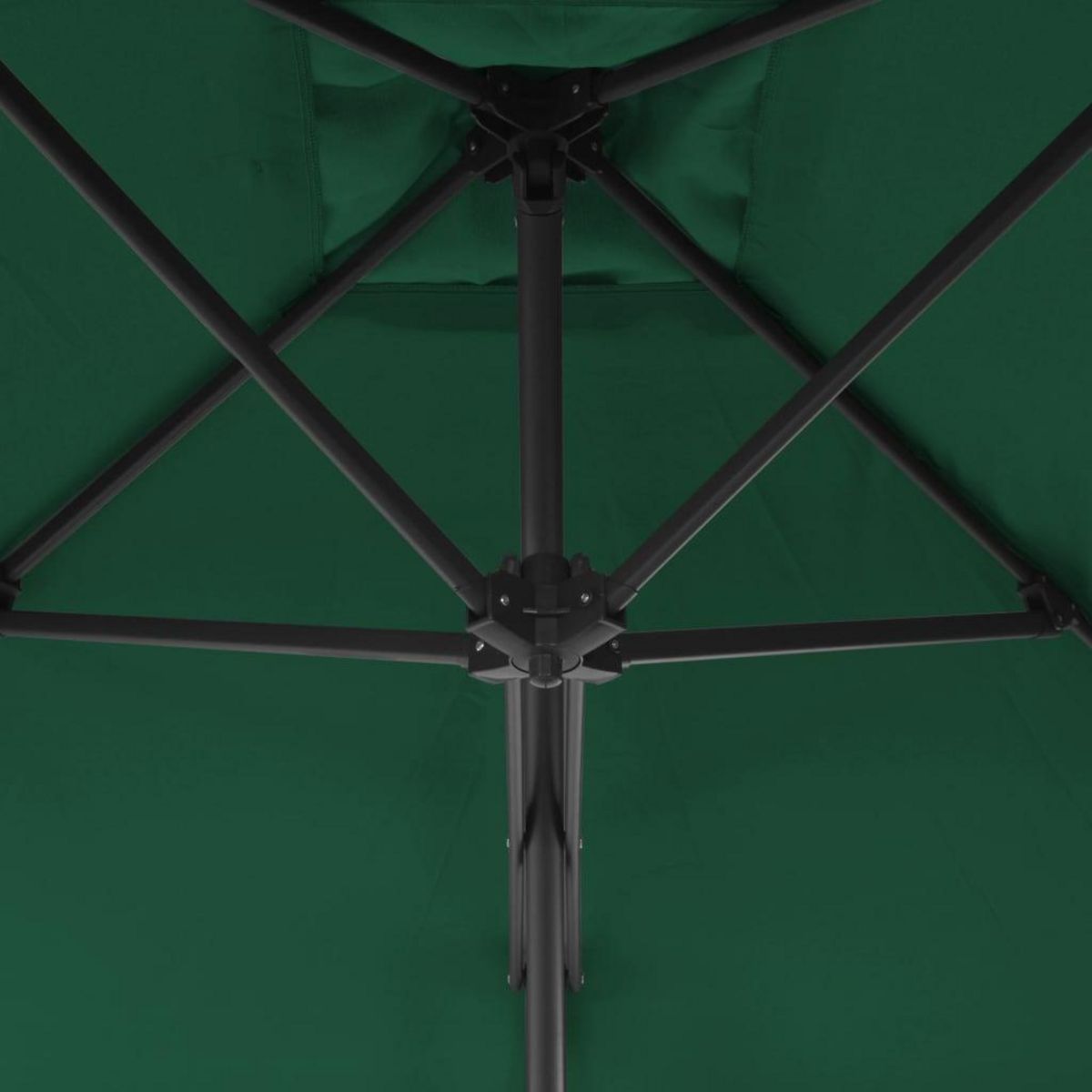 VIDAXL Parasol d'exterieur avec mat en acier 250x250 cm vert