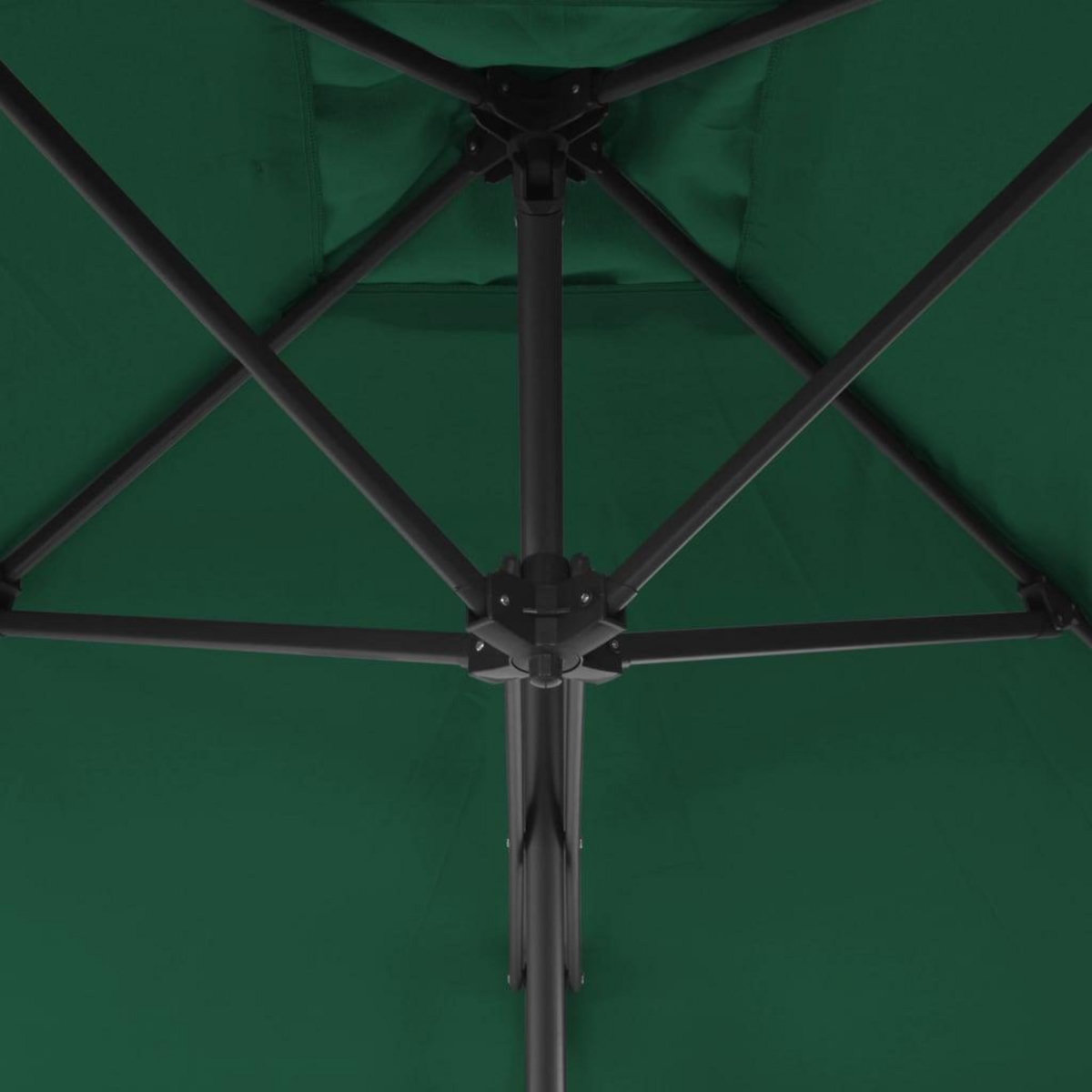 VIDAXL Parasol d'exterieur avec mat en acier 250x250 cm vert