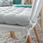 Voir la diapositive 2 : Paris Prix Galette de Chaise Piquée  Cambria  38x38cm Blanc Gris