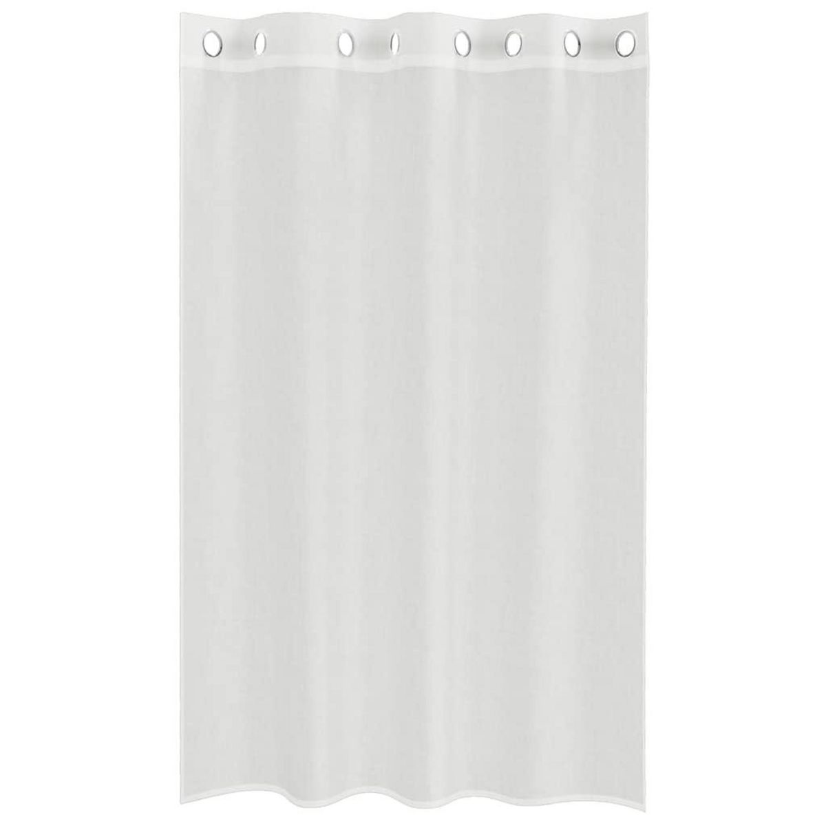 VIDAXL Rideaux en voile avec œillets 2 pcs blanc