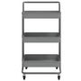 Voir la diapositive 3 : VIDAXL Chariot de cuisine 3 niveaux Gris 42x35x85 cm Fer et ABS