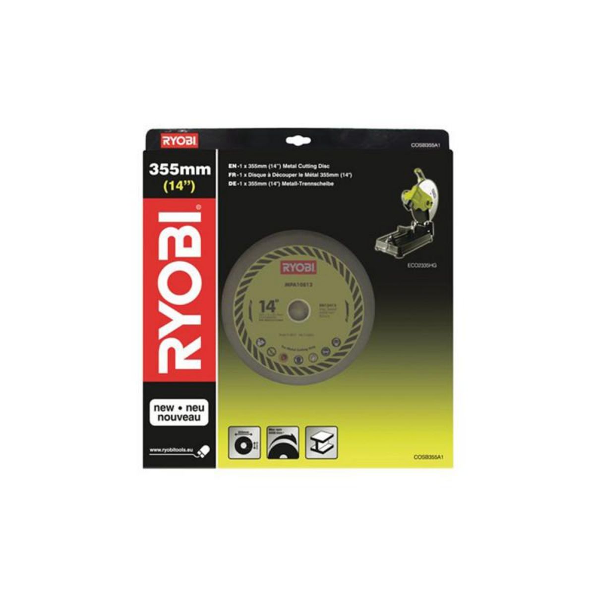 Ryobi Disque universel à tronçonner le métal RYOBI 355mm COSB355A1