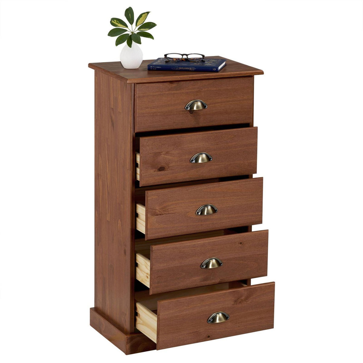 IDIMEX Chiffonnier PARIS en pin massif, 5 tiroirs