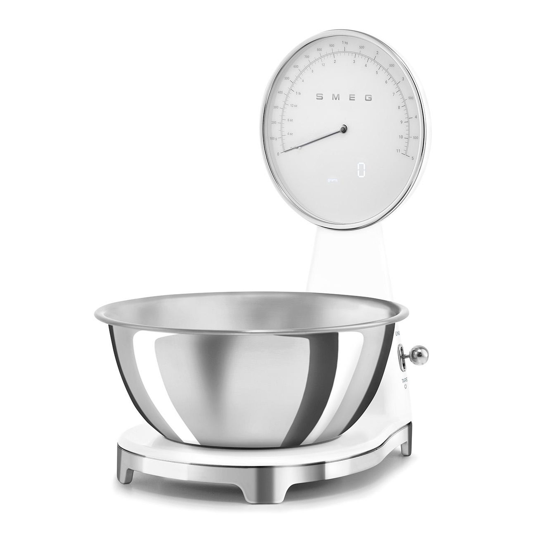 Voir la diapositive 3 : SMEG Balance de cuisine électronique 5kg - ksf01whww