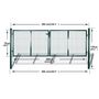 Voir la diapositive 6 : VIDAXL Portail de cloture en grillage galvanisee 289x75cm / 306x125 cm