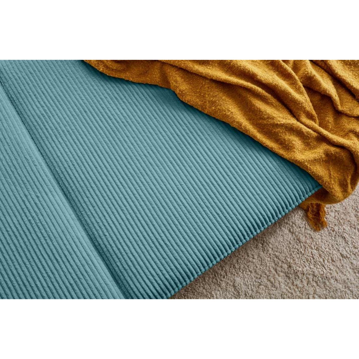 LISA DESIGN Charlie - canapé d'angle réversible - 4 places - convertible avec coffre - en velours côtelé