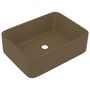 Voir la diapositive 2 : VIDAXL Lavabo de luxe Creme mat 41x30x12 cm Ceramique